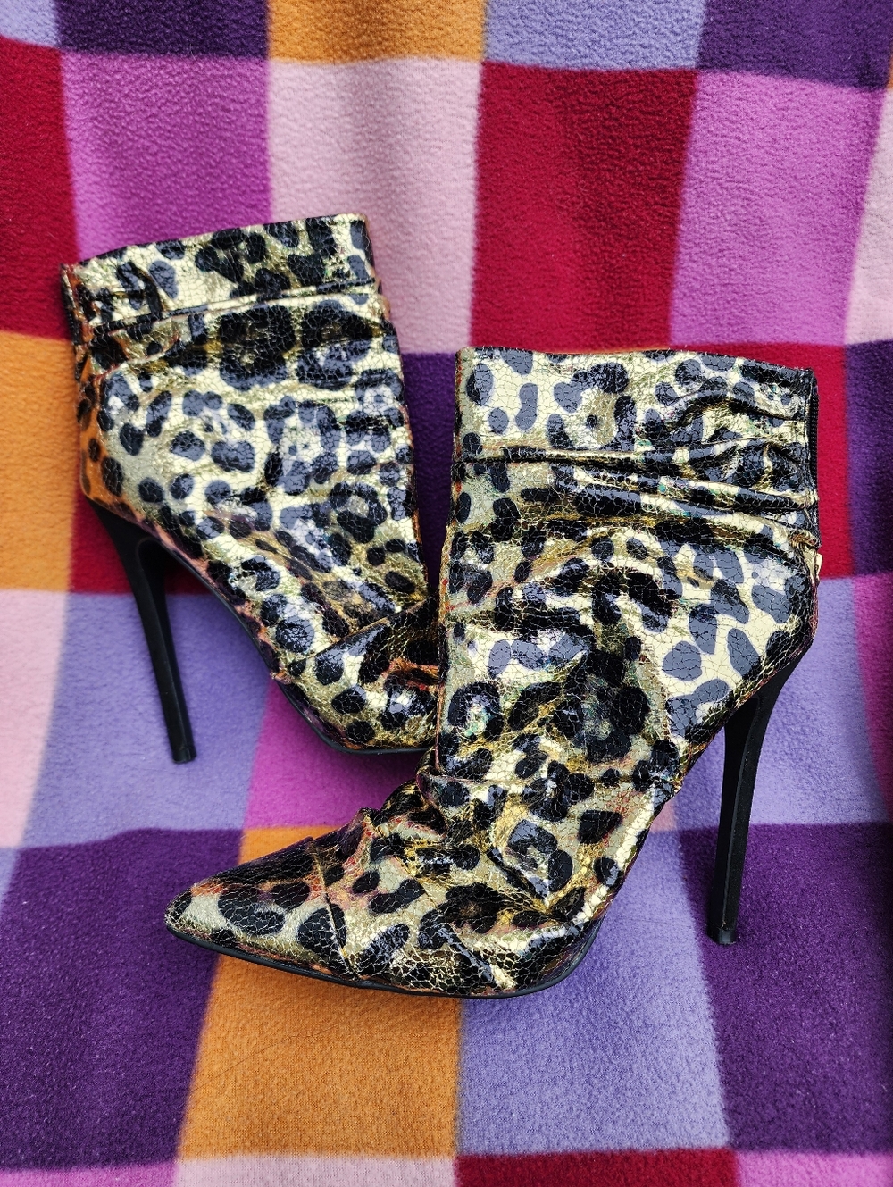 Shoedazzle Ivee Metallic Boots